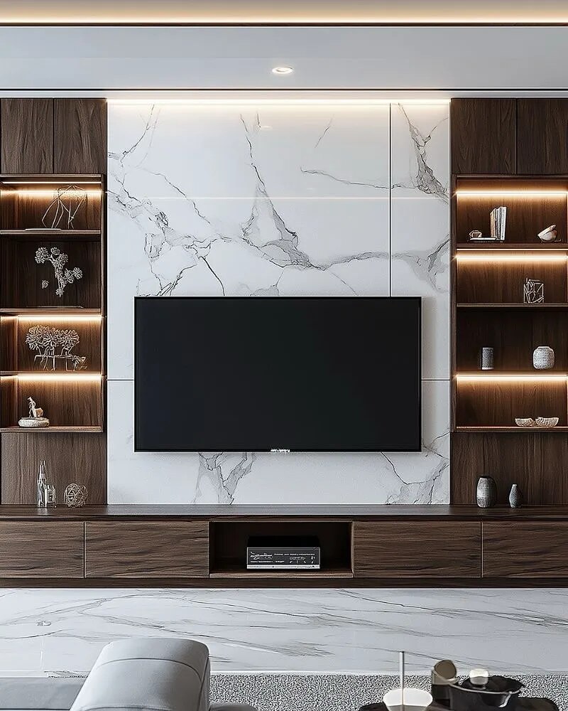 Modern TV Unit Designs for Living Rooms in Chennai | Customized Entertainment Units India image 1