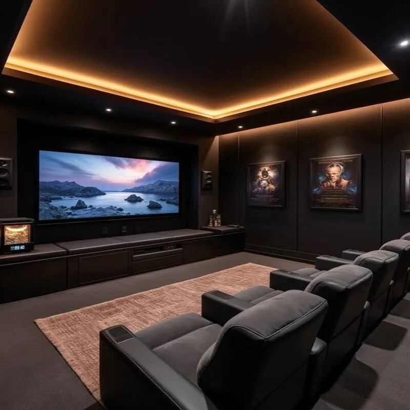 Smart Home Theatre Automation System – Ultimate Cinema Experience at Home in Chennai & India image 1