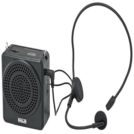 NBA-15 Portable Rechargeable Speaker with 1 No Neckband Microphone, Black, 340GMS image 1