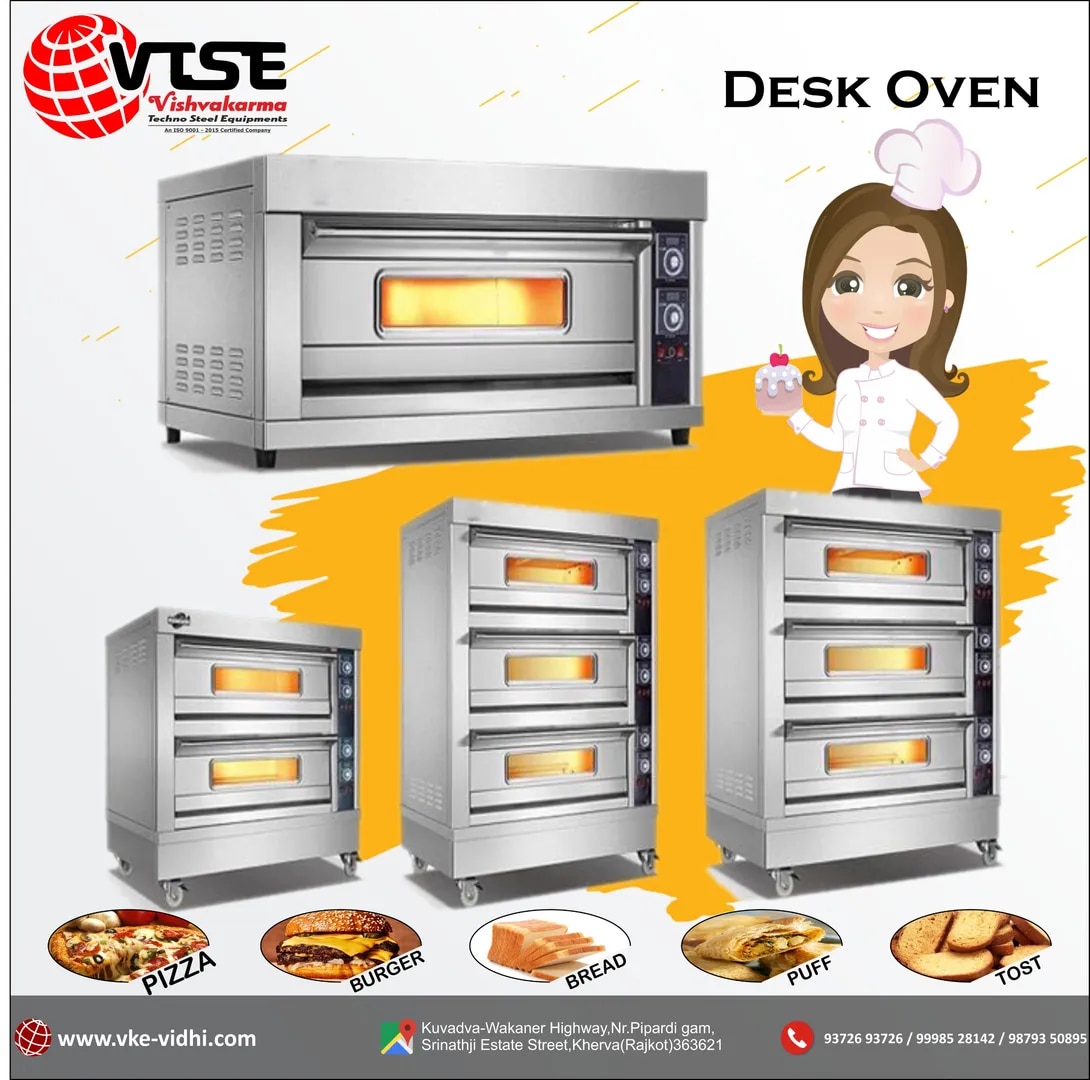 Commercial Deck Oven (1, 2 & 3 Deck) | SS 304 Electric & Gas Bakery Oven | Bread, Pizza & Cake Bakin image 1