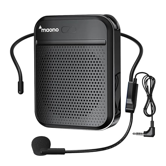 MAONO C06 Portable Voice Amplifier for Teachers, Headset Mic with Speaker Support 10H Battery, Recharge image 1