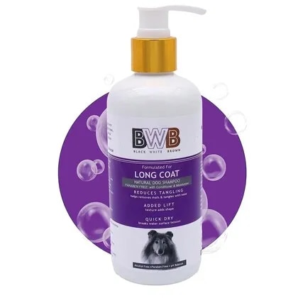 BWB Black White Brown Long Coat Natural Dog Shampoo 300ML image 1