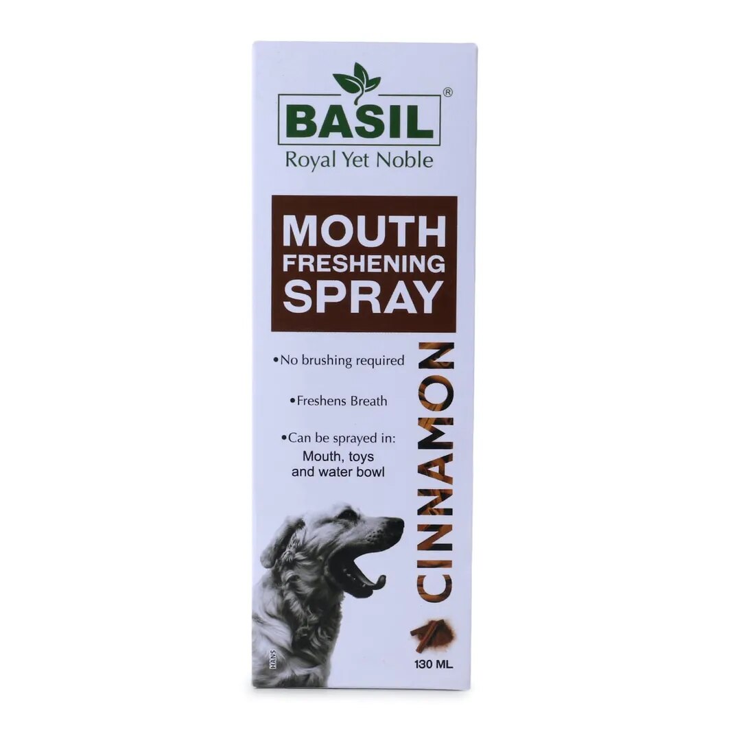 Basil Cinnamon Herbal Mouth Freshening Spray for Pets 130ML image 1