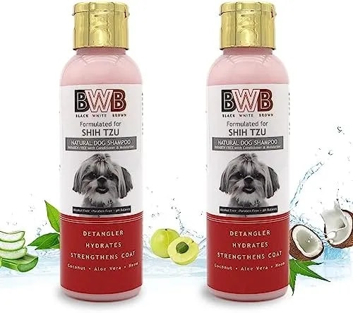 BWB Black White Brown Shih Tzu Natural Dog Shampoo with Conditioner & Moisturizer 120ML image 1