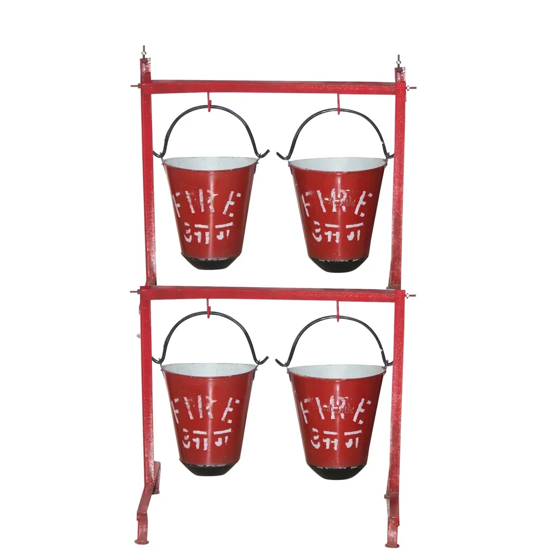 Fire Bucket Stand For 4 Buckets Without Roof/Canopy image 1