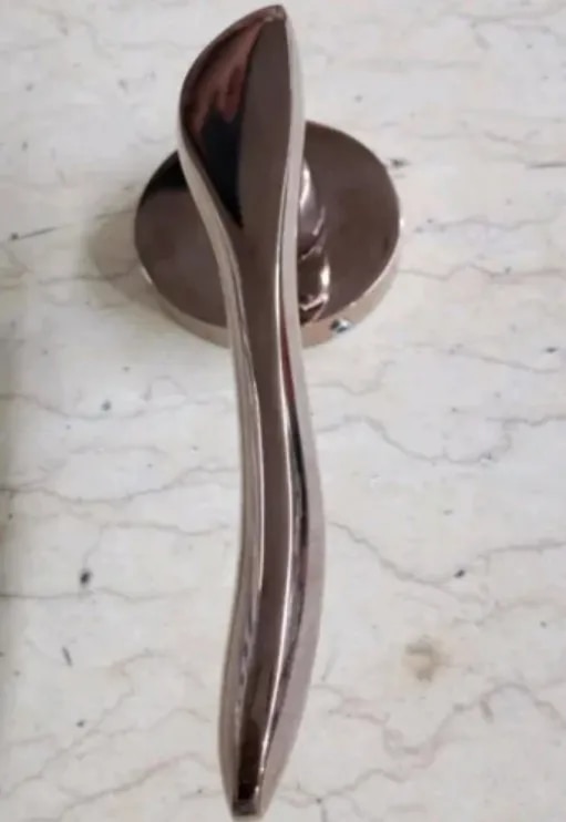 Rose Gold Brass Mortise Door Handle image 1
