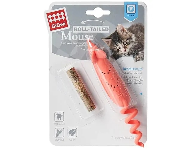 GiGwi Roll-Tailed Mouse Cat Toy image 1