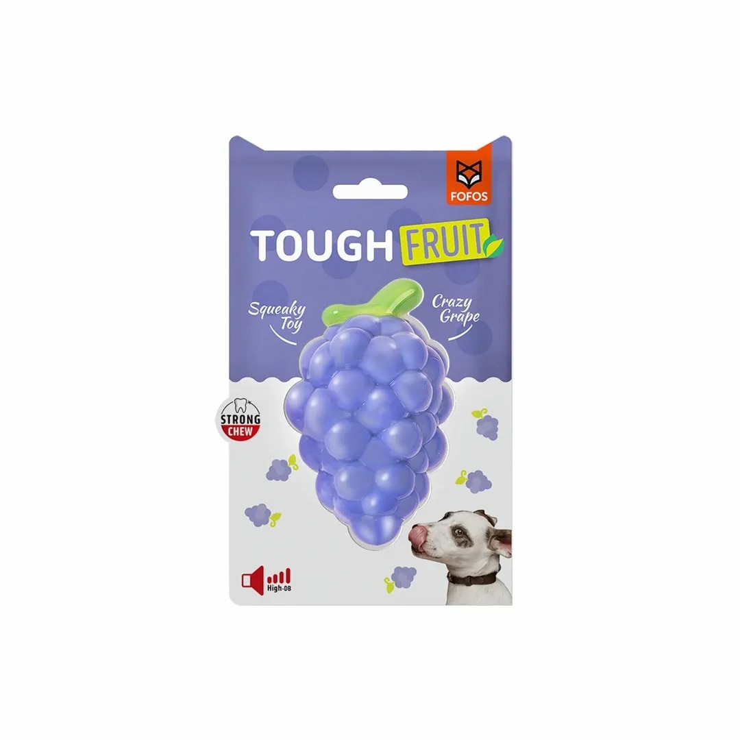 Fofos Tough-Fruit Squeaky Crazy Grape image 1