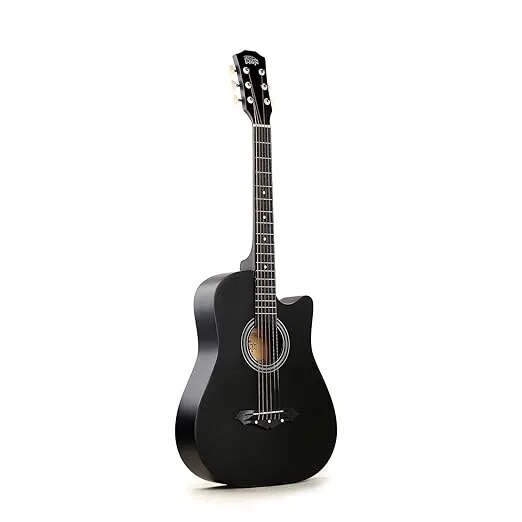 Intern INT-38C Right hand Acoustic Guitar Blk image 1