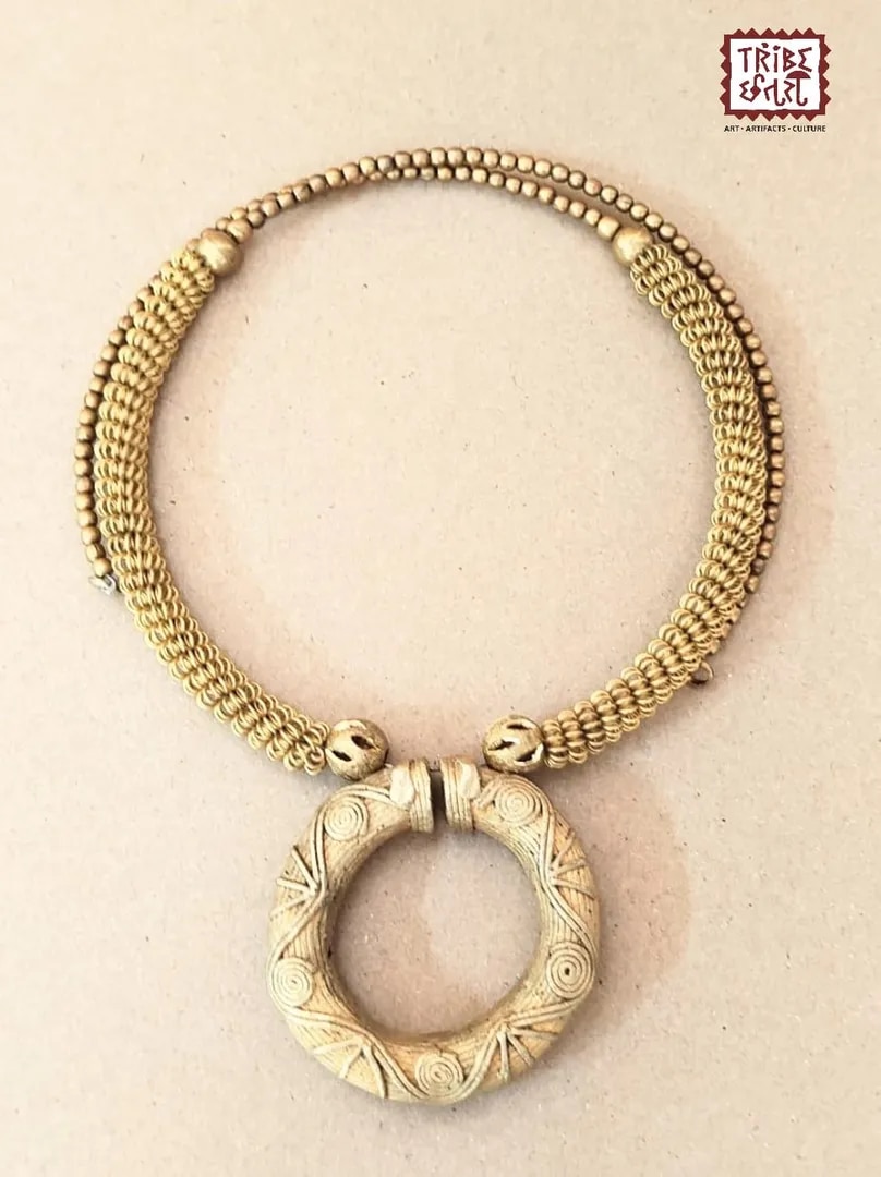 Dhokra Brass Traditional Necklace image 1