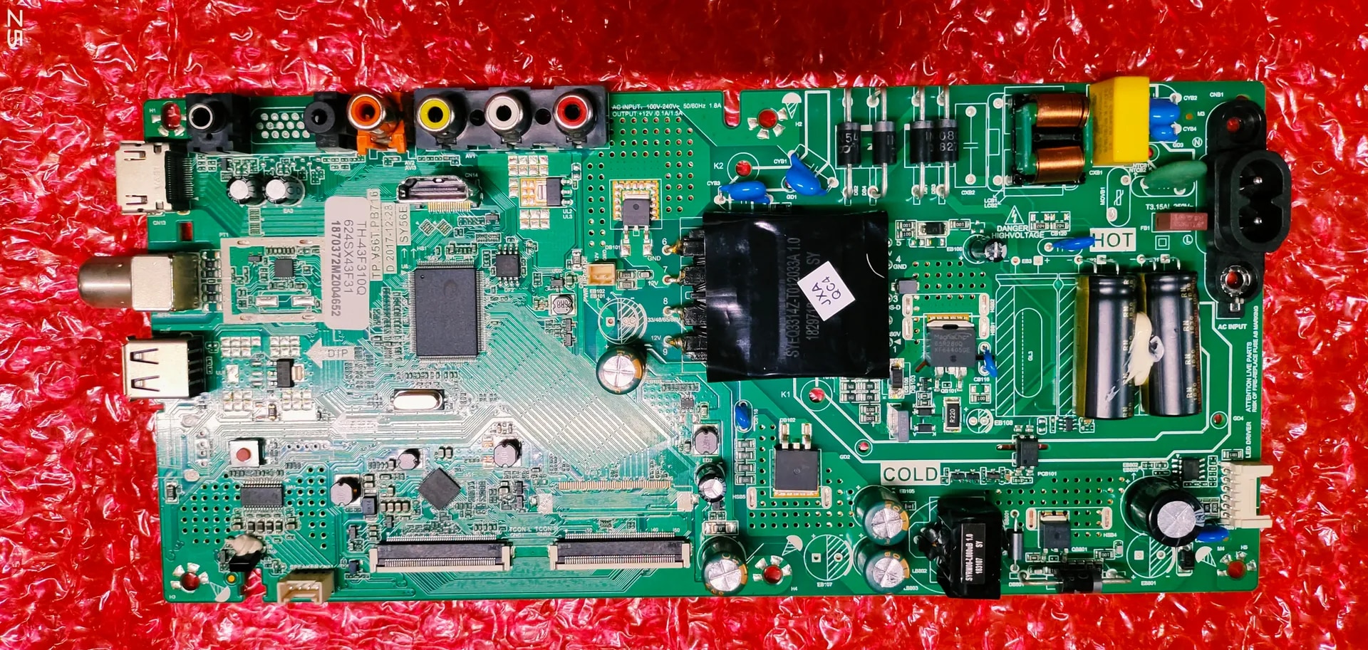 PANASONIC LED MODEL NO TH-43F310Q COMBO BOARD MAIN BOARD MOTHER BOARD image 1