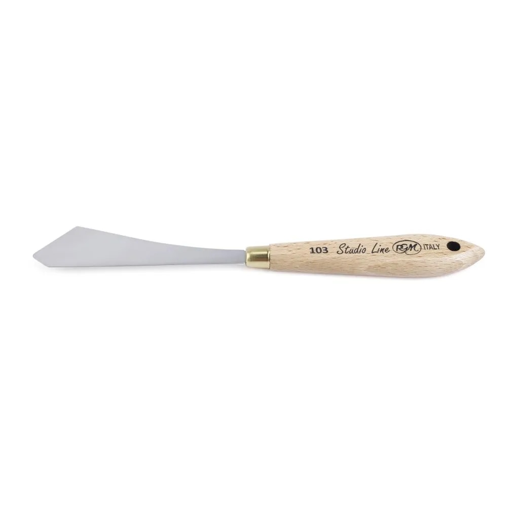 RGM - NEW STUDIO LINE - PAINTING PALETTE KNIFE - WOODEN HANDLE - DESIGN 103 image 1