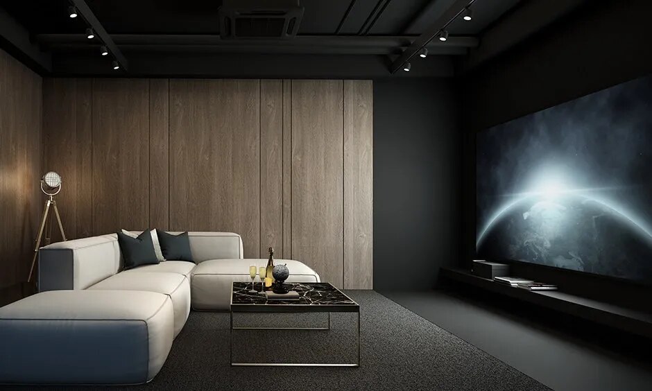 Home Theater Room Interior Design in Chennai – Immersive, Stylish & Acoustic-Friendly Spaces image 1