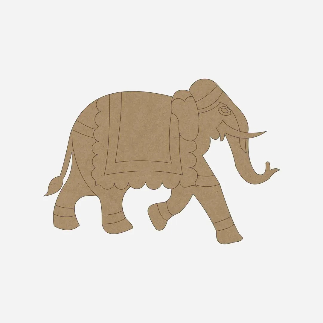 Elephant Design MDF Cut Out Size- 4“, 6” & 8" image 1
