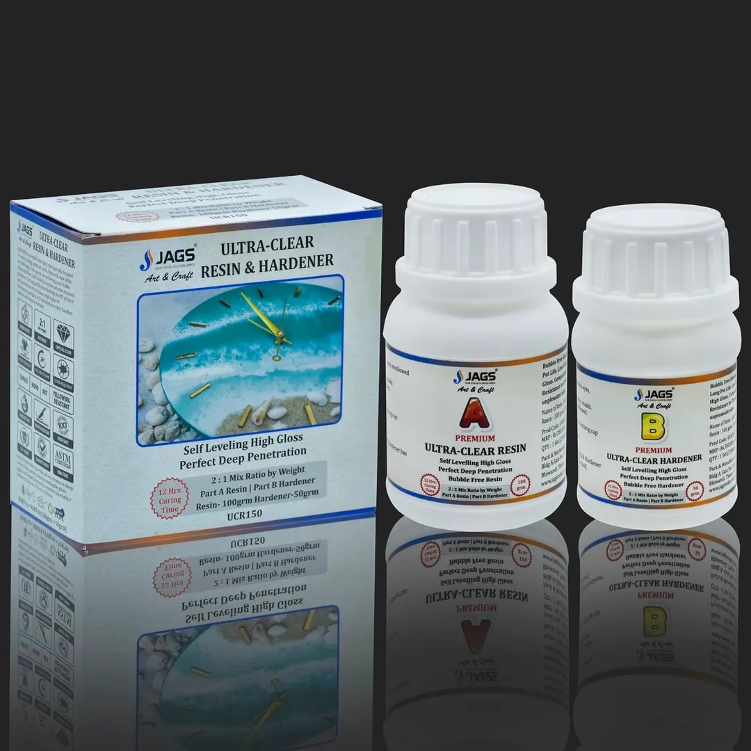 Ultra Clear Set Resin 100Gms Hardener 50Gms image 1