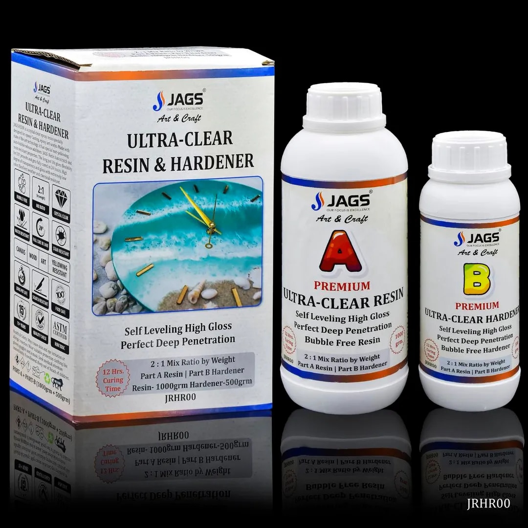 Ultra Clear Set Resin 1000Gms Hardner 500Gms image 1