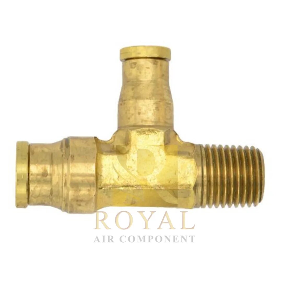 Brass Tee for Screw Air Compressor image 1