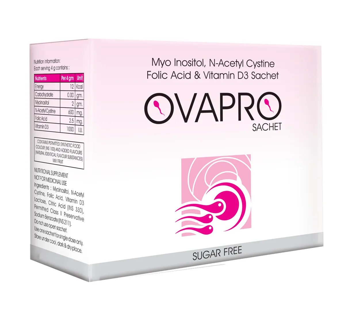 Myo-inositol, N-Acetyl Ceysteine, Folic Acid & Vitamin D3 Sachets image 1