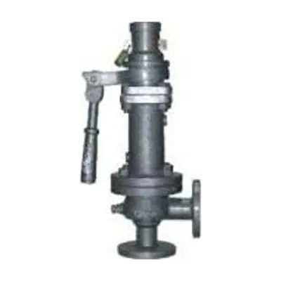 Q-210 – Qinn CAST IRON SPRING LOADED SINGLE POST HIGH LIFT SAFETY VALVE(ANGLE TYPE) image 1