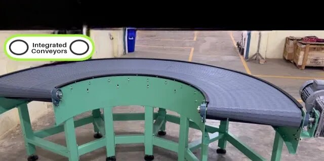 CURVE 180 DEGREE POWER TURN MODULR BELT CONVEYOR image 1