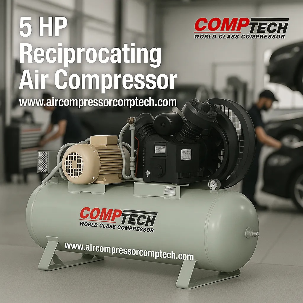 5 HP Air Compressor Manufacturer in Vadodara by Comptech Compressor image 1