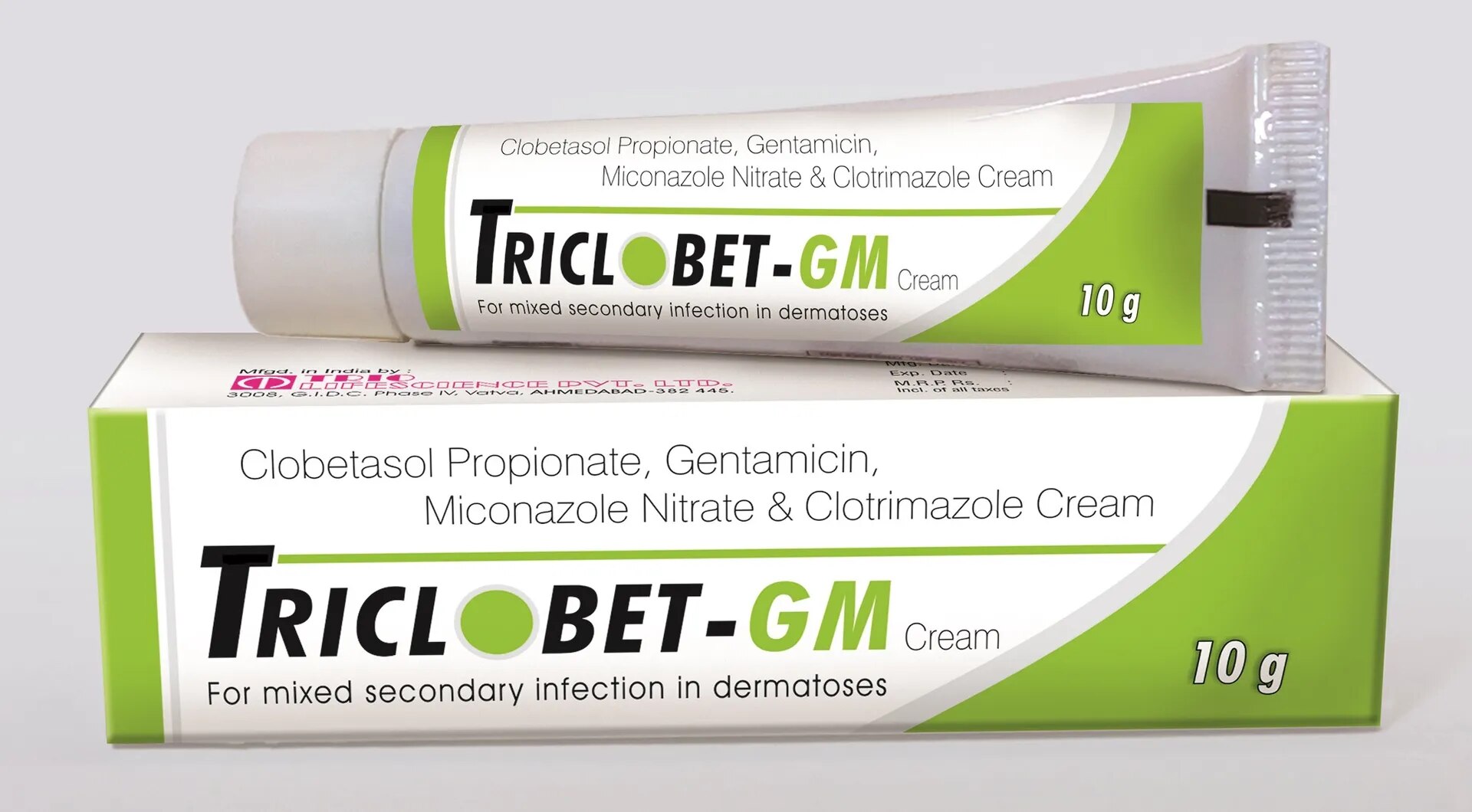 Clobetasol Propionate, Gentamicin, Miconazole Nitrate & Clotrimazole Cream image 1