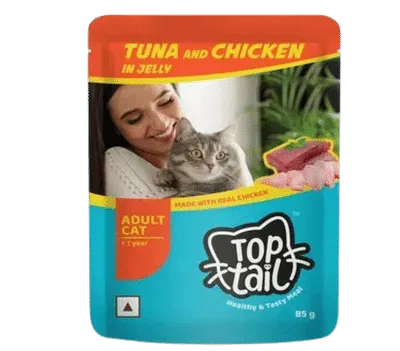 Top tail Adult Wet Cat Food Tuna & Real Chicken in Jelly image 1