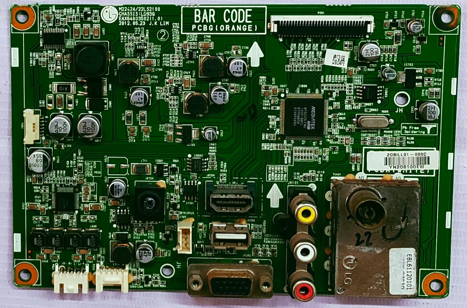 LG 22LS2100-TA Android Main Board, Mother Board, Combo Board #wb22 image 1