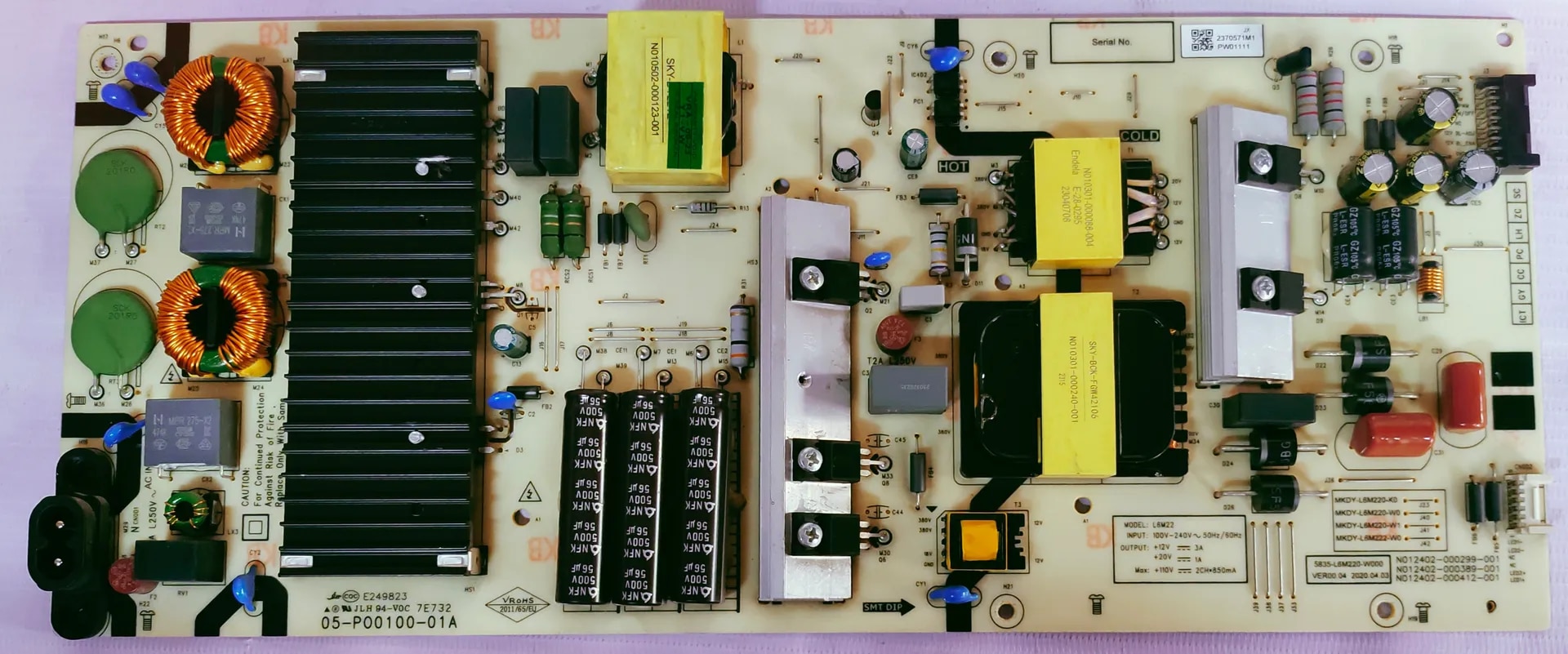 CROMA LED O65UGCO24601 POWER SUPPLY BOARD #Wb29 image 1