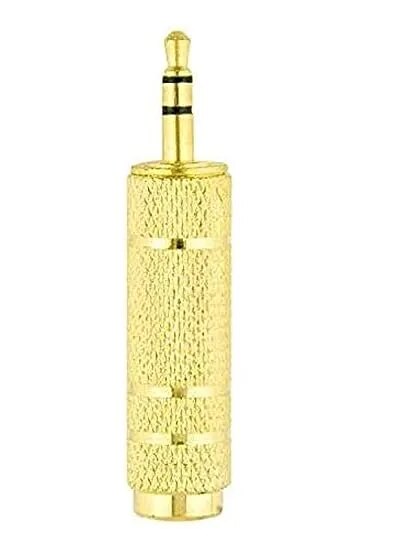 LIVE 6.5 mm Female to 3.5 mm Male Headphone Audio Stereo Sound Adapter Plug Converter Connector Adapter Jack (Gold Plated) Pack of 1+ image 1