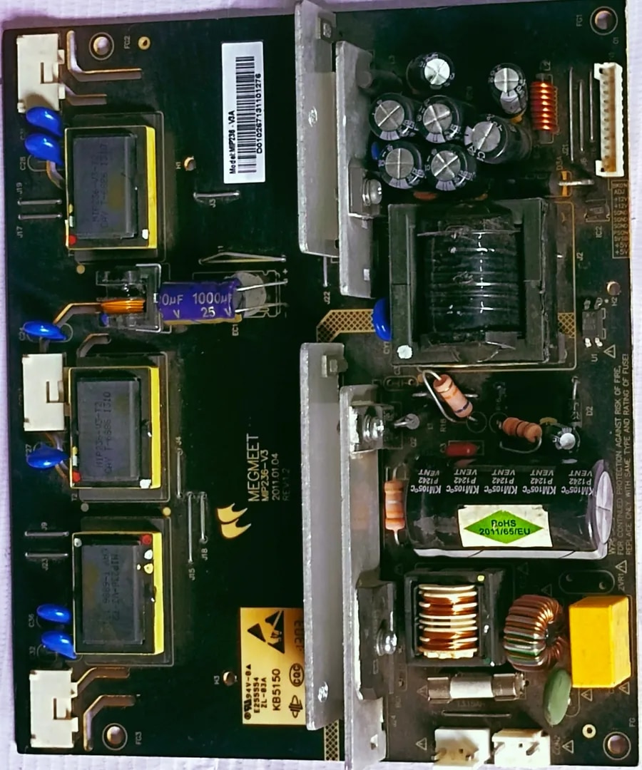 VIDEOCON 25" LED BOARD, POWER SUPPLY BOARD, SMPS BOARD , #wb31 image 1