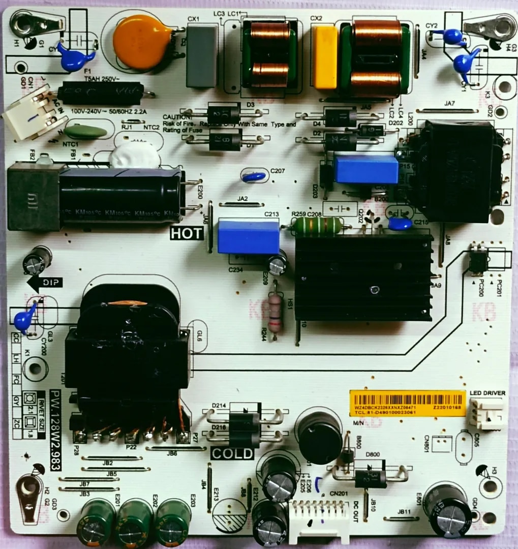 REDMI 43R77 LED POWER SUPPLY BOARD, #wb31 image 1