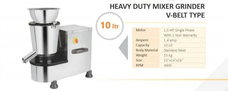 5ltr V – Belt Type Mixer Grinder image 1
