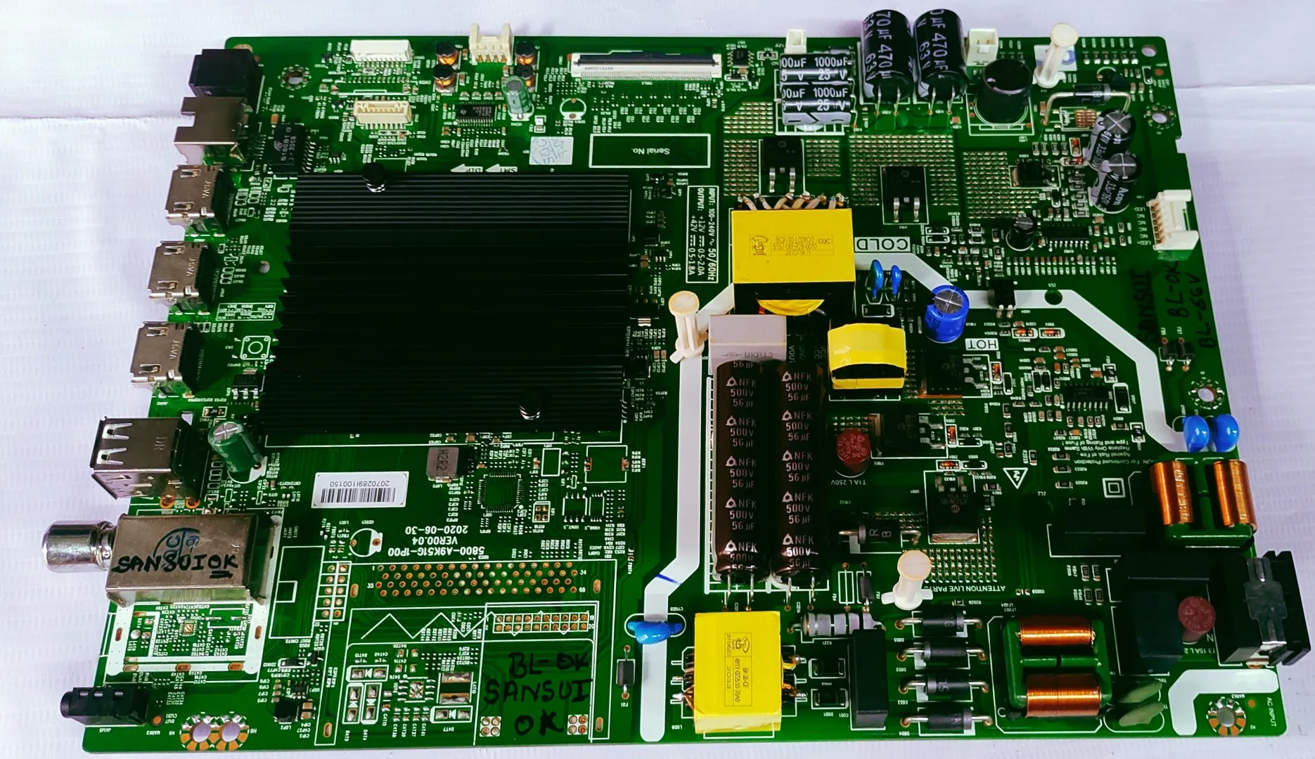SANSUI 4K ANDROID MOTHER BOARD #WB34 ,LED MOTHER BOARD, image 1