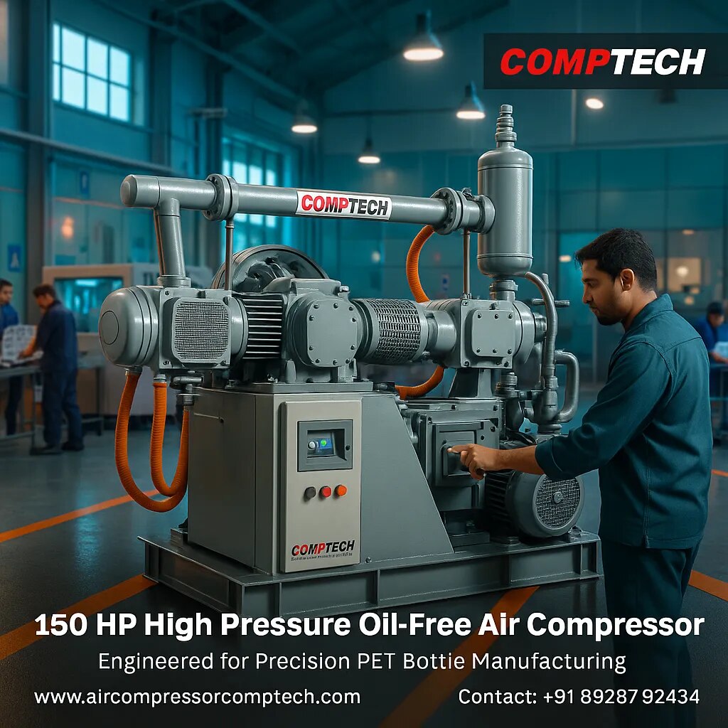 150 HP Oil Free Compressor Manufacturer For Pharma in Mumbai image 1