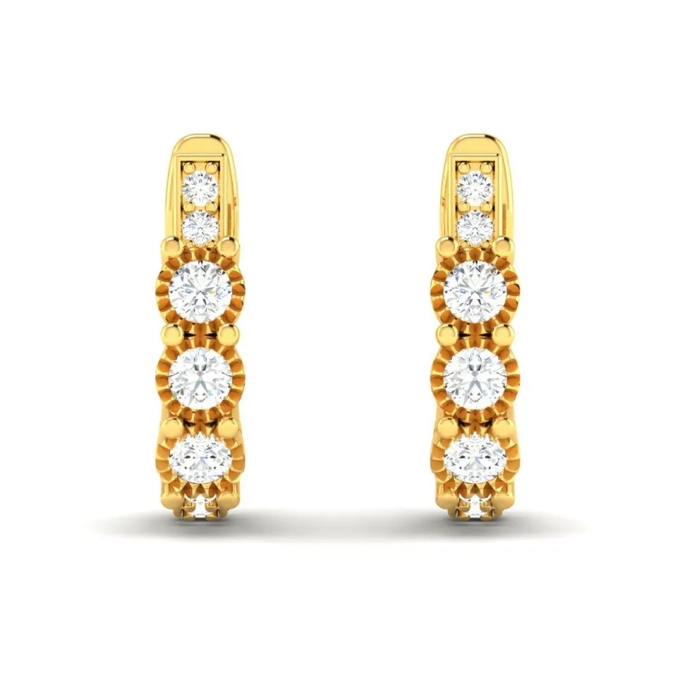 Lab Grown Diamond Hoop Earrings in Delhi image 1