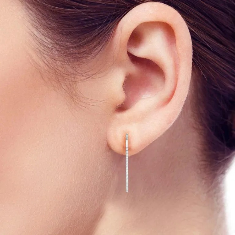 Lab Grown Diamond Earrings Hoops In Delhi image 1