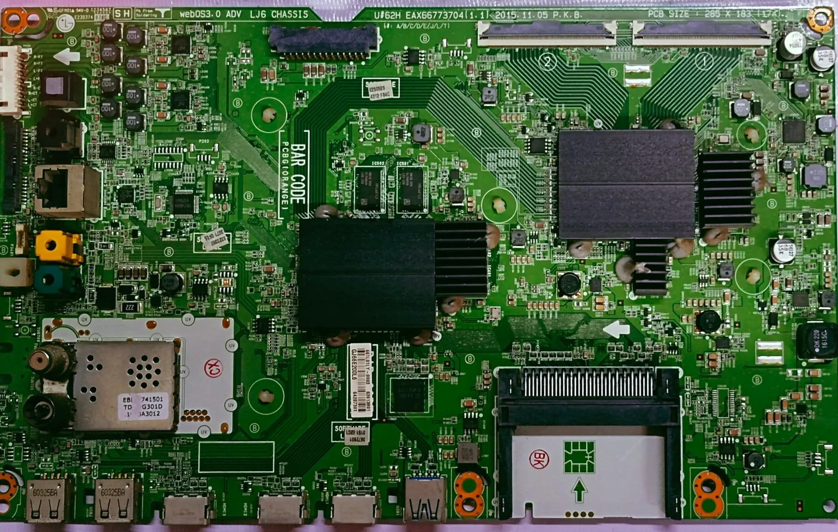 LG 4K 49UH850V ANDROID MOTHER BOARD, LED BOARD ,MAIN BOARD,#wb38 image 1