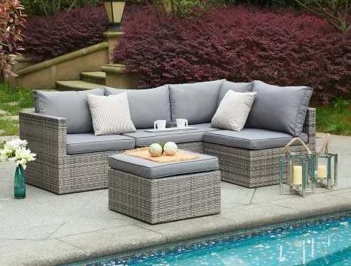 Wicker Garden Sofa image 1