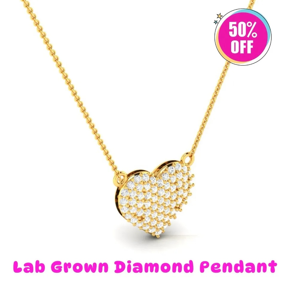 Lab Grown Diamond Pendant In Delhi image 1