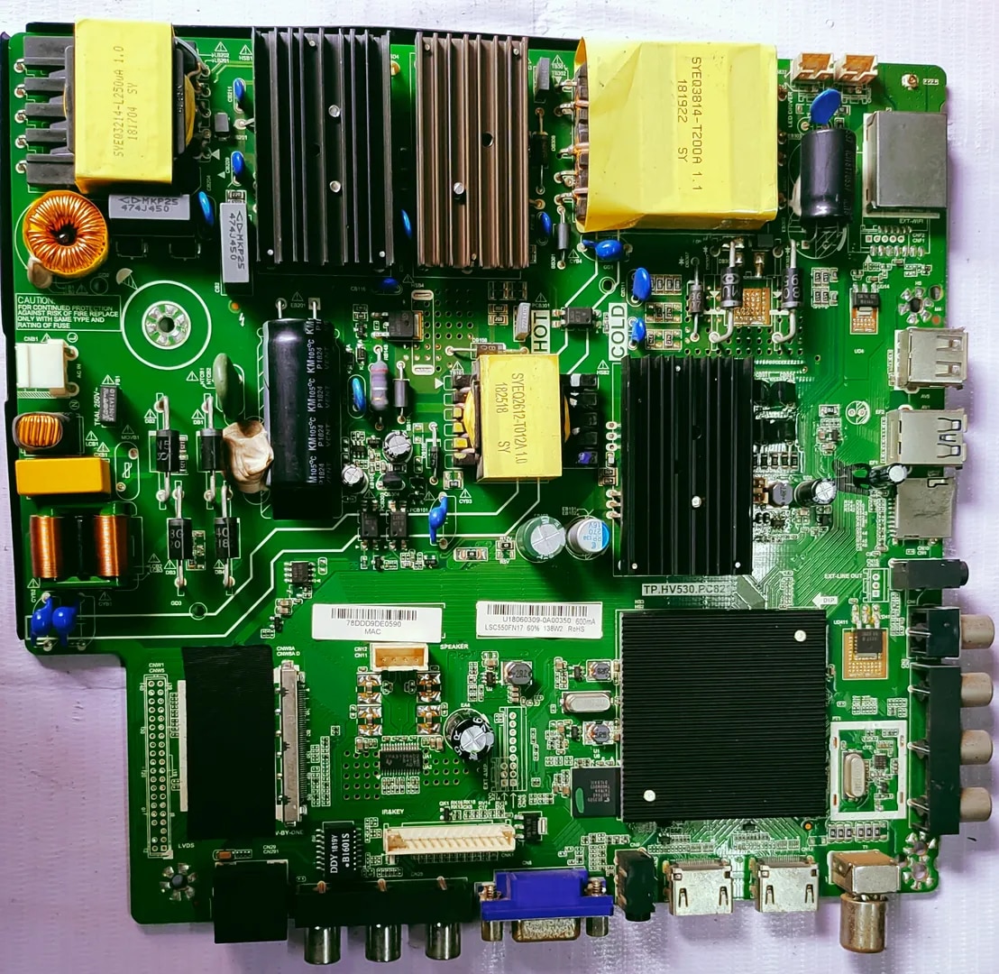 Universal 4k TP.HV530.PC821 Android Mother Board, Main Board, Led Board, #wb40 image 1