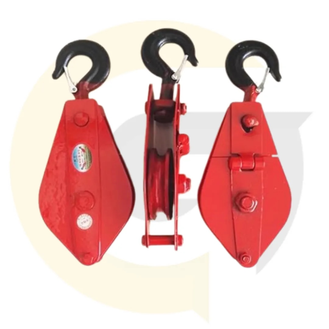 Utkal Wire Rope Pulley, Single Groove – 1/2“x3-1/2” | Heavy Duty Hook Pulley Block for Lifting | वायर रोप सिंगल व्हील पुली image 1