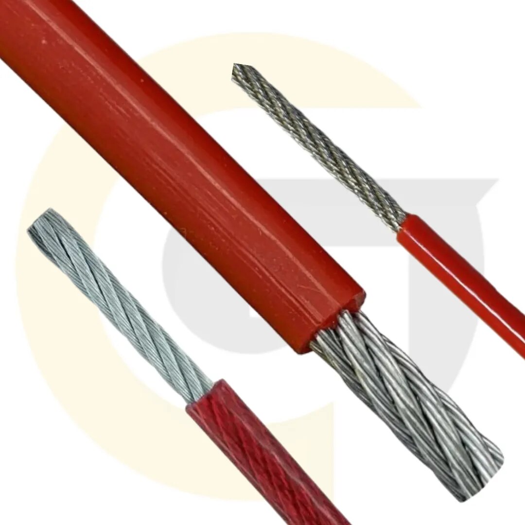 8mm PVC Coated Wire Rope – Heavy Duty | इंडस्ट्रियल वायर रोप पर मीटर Rs.21 | Rust-Proof Cable image 1