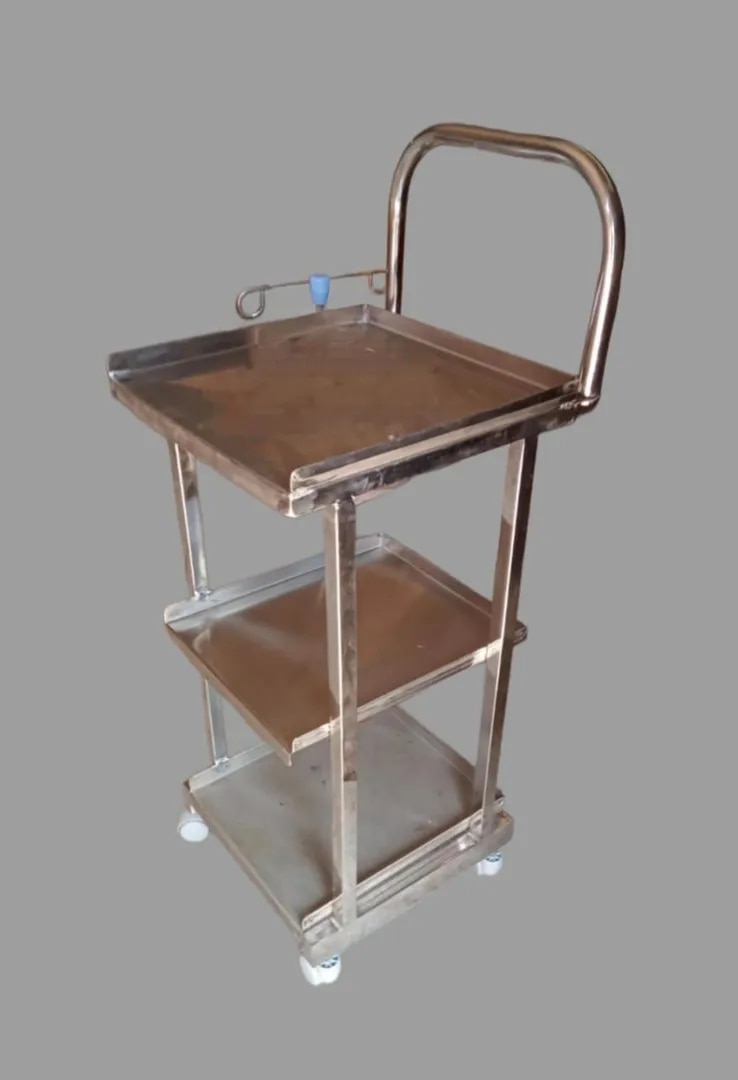 Ecg Trolley Full S.S (3 Selves , S.S Handle) GM 9032D image 1