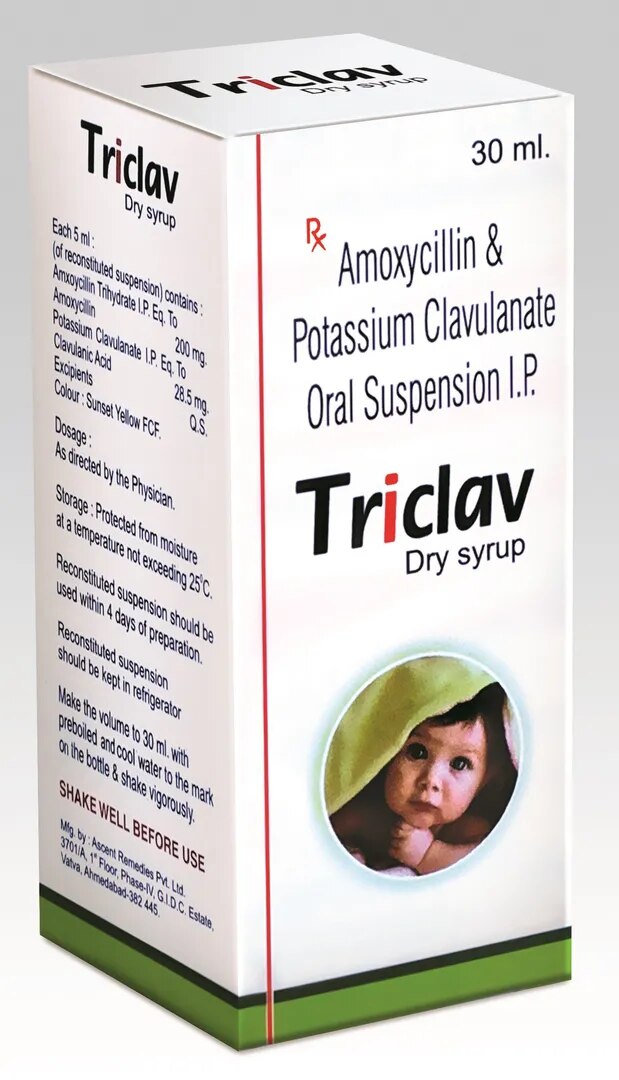 Amoxycillin 200 mg & Clavulanic Acid 28.50 mg / 5 ml Dry Syrup image 1