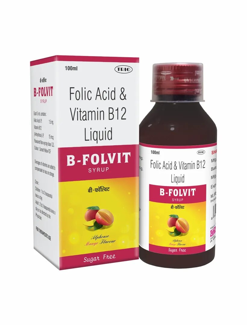 Folic Acid & Vitamin B12 Syrup image 1