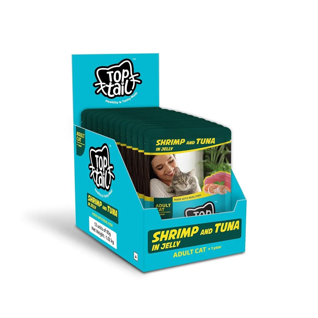 Top Tail Cat Food Shrimp, Tuna Wet Adult Cat Food image 1