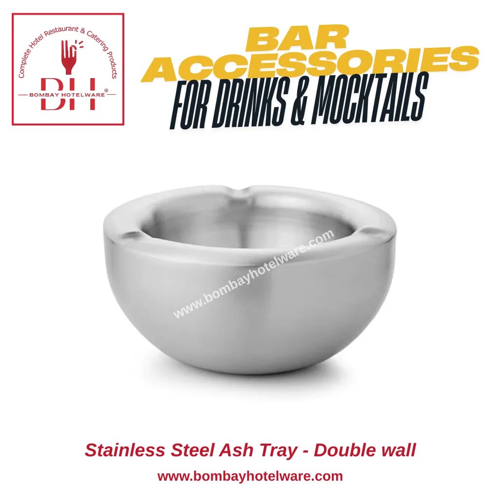 Double Wall Stainless Steel Ashtray image 1