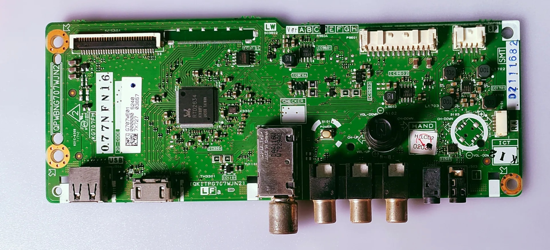 SHARP LC-32LE185M Led TV Mother Board, Main Board, #wb42 image 1