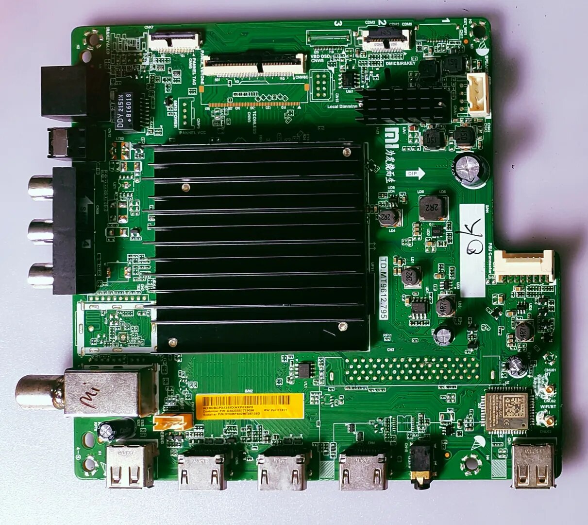 MI 4K Android Led Tv Model Number L50M6-ES Mother Board, #wb42 image 1